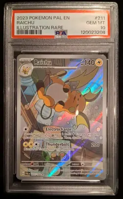 2023 POKEMON PAL EN-PALDEA EVOLVED ILLUSTRATION RARE #211 RAICHU PSA 10 - Image 1