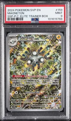 2024 POKEMON SVP EN-SV BLACK STAR PROMO #159 MAGNETON PSA 9 - Image 1