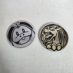 Pokemon TCG Coin Lot Charizard & Fuecoco 2" Diameter Holo Plastic Tokens - Image 2