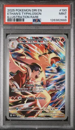 POKEMON DRI EN-DESTINED RIVALS 190 ETHAN'S TYPHLOSION ILLUSTRATION RARE - PSA 9 - Image 1