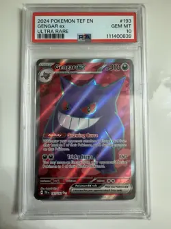 2024 Pokemon SV Temporal Forces TEF EN Gengar ex #193/162 PSA 10 - Image 1