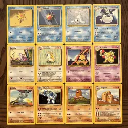 Pokemon Base Set Lot Of 12 Cards (1999) - Image 1
