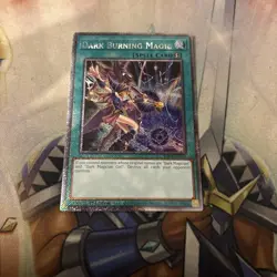 Yugioh Dark Burning Magic RA04-EN246 Platinum Secret Rare 1st Ed NM - Image 1