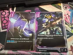Gundam Card Game Gundam Barbatos & With Iron and Blood Cards - Image 1