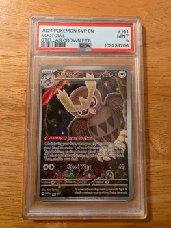 Noctowl PSA 9 141 Sv: Scarlet & Violet Promo Card Holo - Image 1