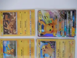 Pokemon Pikachu LOT of 6 HOLO Cards LP Vintage Various Sets & Promos - Image 4
