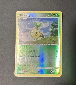 Turtwig 103/130 Reverse Holo Pokemon Card Diamond & Pearl LP - Image 1