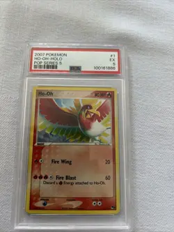 Ho-Oh 1/17 POP Series 5 Holo Rare Vintage Pokemon TCG Card PSA 5 - Image 1