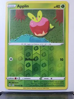 REVERSE HOLO Applin 017/203 NM Evolving Skies Pokemon Card $2 Flat Shipping - Image 1