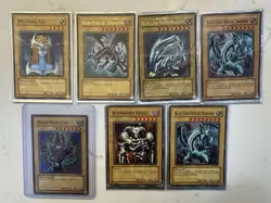 7 Card Lot Yu-Gi-Oh! TCG Blue-Eyes White Dragon SDK-001 Ultra Rare Black Dragon - Image 1