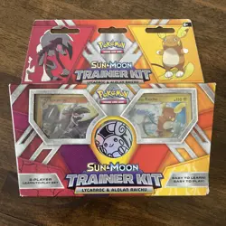 Pokemon TCG: Sun & Moon Trainer Kit Lycanroc & Alolan Raichu Card Game SEALED 820650802102 - Image 1