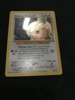 Pokemon Card Shining Noctowl 110/105 Neo Destiny Holo Shining Raichu - Image 2
