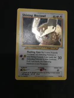 Pokemon Card Shining Noctowl 110/105 Neo Destiny Holo Shining Raichu - Image 3