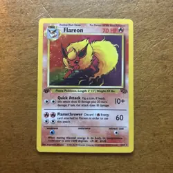 Pokemon TCG Flareon Jungle Holo Card 3/64 1st Edition Holo Rare LP - Image 1