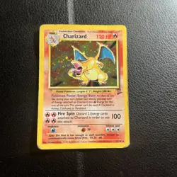 Pokemon TCG Charizard Base Set 2 Holo Unlimited Rare Card 4/130 DAMAGED - Image 1