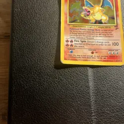 Pokemon TCG Charizard Base Set 2 Holo Unlimited Rare Card 4/130 DAMAGED - Image 3