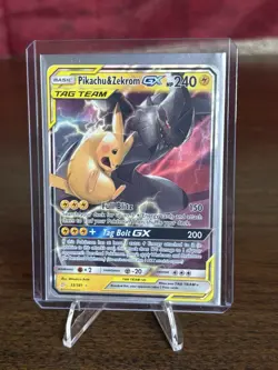 Pokemon Pikachu & Zekrom GX Tag Team Holo Card 33/181 Ultra Rare - Image 1