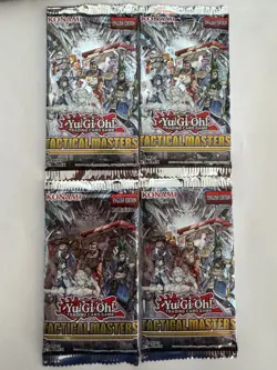 (Lot of 4) YuGiOh TACTICAL MASTERS BOOSTER PACK (7 Cards) TAMA FACTORY SEALED #2 - Image 1