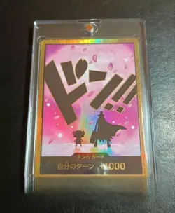 JPN Onepiece Card DON!! Card Gold frame Shadow puppet Chopper don Don - Image 1
