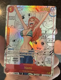 One Piece Trading Card Game Nami Manga Alt Art Rare PRB-01 English OP01-016 NM - Image 3