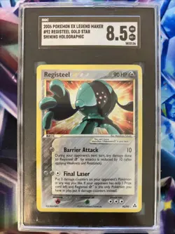 Pokemon EX Legend Maker Registeel Gold Star Card 92/92 SGC 8.5 - Image 1