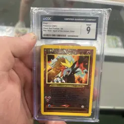 CGC 9 MINT Entei 2001 Black Star Movie Promo 34 Reverse Holo Pokemon Card - Image 1