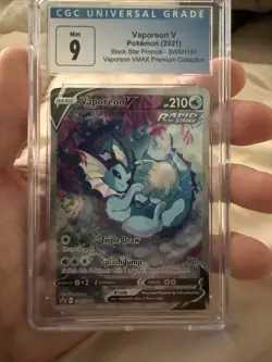 Vaporeon VMAX/V SWSH182 SWSH181 Sword & Shield Black Star Promo Cards Holo - Image 1