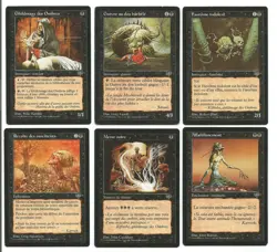 Lot x 6 Black cards - Mirage - Magic MtG 1996 - NM/M - Image 1