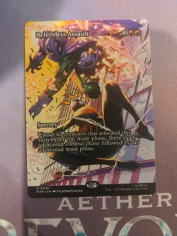 1x Relentless Assault (Borderless) - Marvel Spider Man MTG (MAR) #25 - NM - Image 1