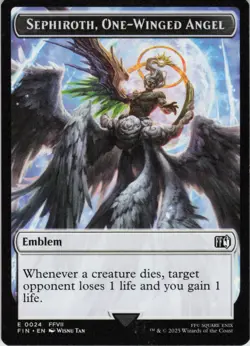 Emblem - Sephiroth, One-Winged Angel // Robot Warrior Double-Sided Token T FINAL - Image 2