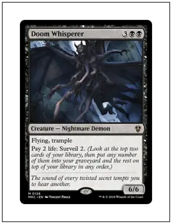 1x Doom Whisperer, Murders at Karlov Manor Commander, Magic MTG NM - Image 1