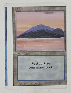 Island Miscut Revised LP Light Play MTG Magic The Gathering - Image 1