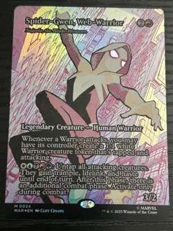 MTG Spider-Gwen, Web-Warrior 0024 Borderless MTG Spider-Man Non-Foil NM/M - Image 1