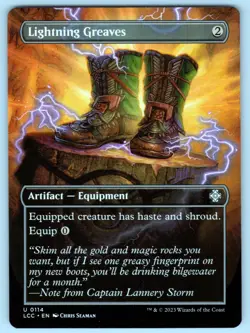 Lightning Greaves (Borderless) U Commander: The Lost Caverns of Ixalan # 114 NM - Image 1