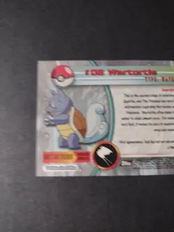 1999 Topps Pokemon TV Animation Edition #08 Wartortle Black Logo Near Mint - Image 3