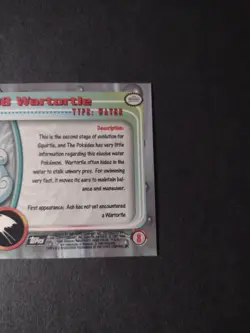 1999 Topps Pokemon TV Animation Edition #08 Wartortle Black Logo Near Mint - Image 4
