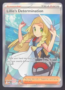 2025 Pokemon Mega Evolutions Lillie's Determination SIR #169/132 Trainer - Image 1