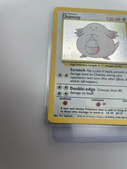 Chansey 3/130 Base Set 2 Holo Rare Vintage Pokemon Card WOTC TCG English MP/LP - Image 3