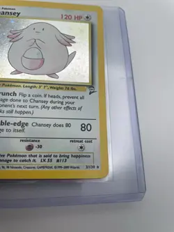 Chansey 3/130 Base Set 2 Holo Rare Vintage Pokemon Card WOTC TCG English MP/LP - Image 4