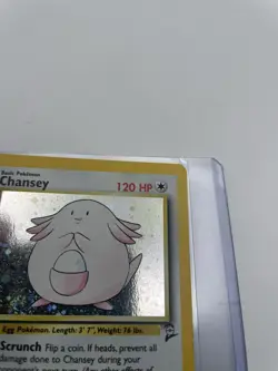 Chansey 3/130 Base Set 2 Holo Rare Vintage Pokemon Card WOTC TCG English MP/LP - Image 5
