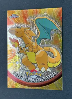 2000 Topps Chrome Pokemon CHARIZARD #6 Base Non-Holo 💥 MUST SEE! - Image 3