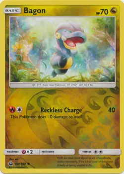 LP Pokemon Bagon - 104/168 - Common - Reverse Holo Lightly Played Celestial Stor - Image 1