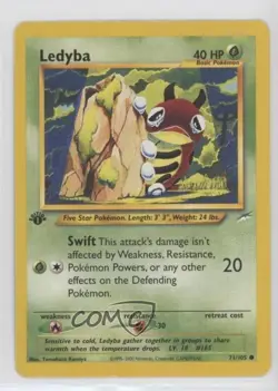Ledyba 1st Ed. Pokemon Neo Destiny #71 2002 - Image 1