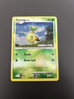 Turtwig LV.10 103/130 Diamond & Pearl Stamped Reverse Holo Pokemon TCG - MP - Image 1