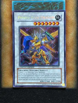 Yugioh Power Tool Dragon CT06-EN001 Secret Rare Limited Edition NM - Image 1