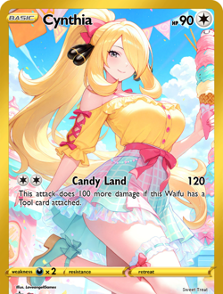 LoveangelGames-Season 2- Custom Card- Waifu Universe-Cynthia Candyland - Image 1