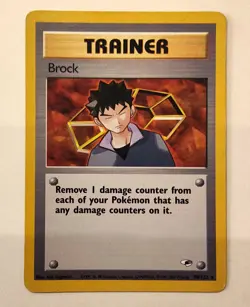 Brock Gym Heroes - 98/132 - Trainer - Non Holo Rare - LP Pokemon Card - Image 1