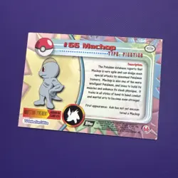 machop #66 Flames Black Logo Topps Holo Foil TV Animation Pokemon Card - Image 2