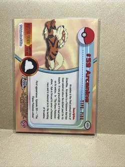 Pokemon Topps Chrome 2000 TV #59 Arcanine Spectra Holo Vintage Trading Card - Image 2