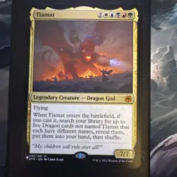 Magic the Gathering Tiamat Mythic Card 235/281 the List Reprints - NM - Image 1